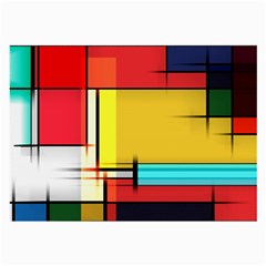Multicolored Retro Abstraction%2 Large Glasses Cloth by nateshop