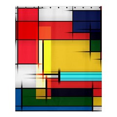 Multicolored Retro Abstraction%2 Shower Curtain 60  X 72  (medium)  by nateshop