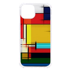 Multicolored Retro Abstraction, Lines Retro Background, Multicolored Mosaic Iphone 13 Tpu Uv Print Case by nateshop