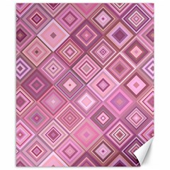 Pink Retro Texture With Rhombus, Retro Backgrounds Canvas 8  X 10  by nateshop