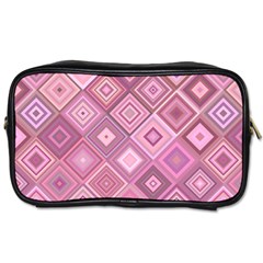 Pink Retro Texture With Rhombus, Retro Backgrounds Toiletries Bag (two Sides) by nateshop