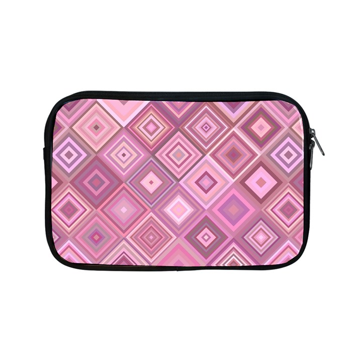 Pink Retro Texture With Rhombus, Retro Backgrounds Apple iPad Mini Zipper Cases