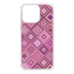 Pink Retro Texture With Rhombus, Retro Backgrounds Iphone 13 Pro Tpu Uv Print Case by nateshop