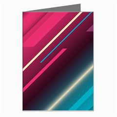 Pink-blue Retro Background, Retro Backgrounds, Lines Greeting Card by nateshop