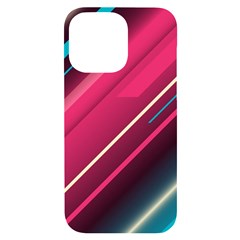 Pink-blue Retro Background, Retro Backgrounds, Lines Iphone 14 Pro Max Black Uv Print Case by nateshop