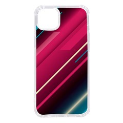 Pink-blue Retro Background, Retro Backgrounds, Lines Iphone 14 Plus Tpu Uv Print Case by nateshop