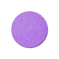 Purple Paper Texture, Paper Background Rubber Coaster (round) by nateshop