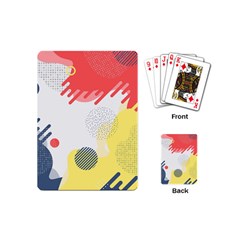 Red White Blue Retro Background, Retro Abstraction, Colored Retro Background Playing Cards Single Design (mini) by nateshop