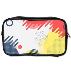 Red White Blue Retro Background, Retro Abstraction, Colored Retro Background Toiletries Bag (two Sides) by nateshop