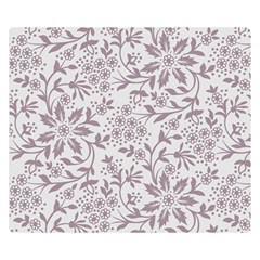 Retro Floral Texture, Beige Floral Retro Background, Vintage Texture Two Sides Premium Plush Fleece Blanket (small) by nateshop