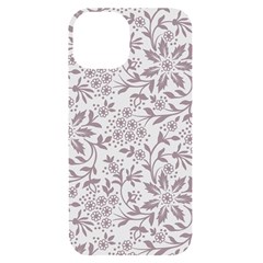 Retro Floral Texture, Beige Floral Retro Background, Vintage Texture Iphone 14 Black Uv Print Case by nateshop