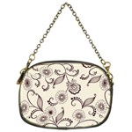 Retro Floral Texture, Light Brown Retro Background Chain Purse (Two Sides) Back