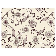 Retro Floral Texture, Light Brown Retro Background Premium Plush Fleece Blanket (extra Small) by nateshop