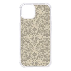 Retro Texture With Ornaments, Vintage Beige Background Iphone 14 Tpu Uv Print Case by nateshop