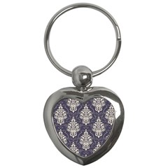 Vintage Texture, Floral Retro Background, Patterns, Key Chain (heart) by nateshop