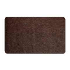 Black Leather Texture Leather Textures, Brown Leather Line Magnet (rectangular) by nateshop