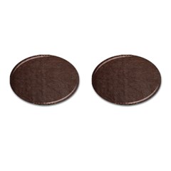 Black Leather Texture Leather Textures, Brown Leather Line Cufflinks (oval) by nateshop