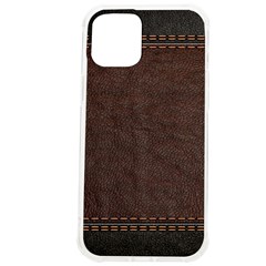 Black Leather Texture Leather Textures, Brown Leather Line Iphone 12 Pro Max Tpu Uv Print Case by nateshop