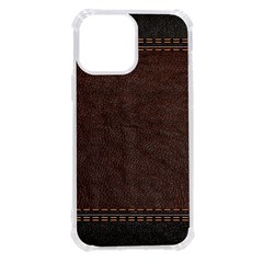 Black Leather Texture Leather Textures, Brown Leather Line Iphone 13 Pro Max Tpu Uv Print Case by nateshop