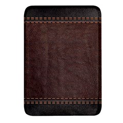 Black Leather Texture Leather Textures, Brown Leather Line Rectangular Glass Fridge Magnet (4 Pack) by nateshop