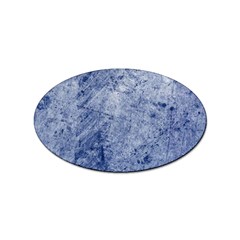 Blue Grunge Texture, Wall Texture, Blue Retro Background Sticker Oval (100 pack)