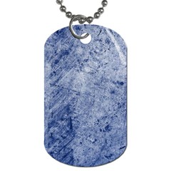 Blue Grunge Texture, Wall Texture, Blue Retro Background Dog Tag (one Side) by nateshop