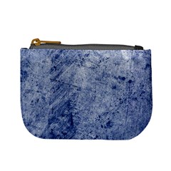 Blue Grunge Texture, Wall Texture, Blue Retro Background Mini Coin Purse by nateshop