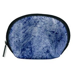 Blue Grunge Texture, Wall Texture, Blue Retro Background Accessory Pouch (medium) by nateshop