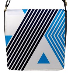 Blue Lines Background, Retro Backgrounds, Blue Flap Closure Messenger Bag (s) by nateshop