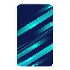 Blue Neon Lines, Blue Background, Abstract Background Memory Card Reader (rectangular) by nateshop