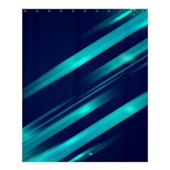 Blue Neon Lines, Blue Background, Abstract Background Shower Curtain 60  X 72  (medium)  by nateshop