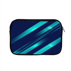 Blue Neon Lines, Blue Background, Abstract Background Apple Macbook Pro 15  Zipper Case by nateshop