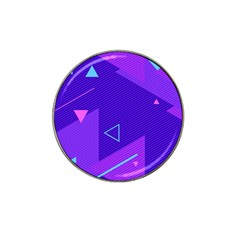 Purple Geometric Abstraction, Purple Neon Background Hat Clip Ball Marker by nateshop