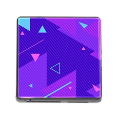 Purple Geometric Abstraction, Purple Neon Background Memory Card Reader (square 5 Slot) by nateshop