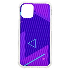 Purple Geometric Abstraction, Purple Neon Background iPhone 12 mini TPU UV Print Case	