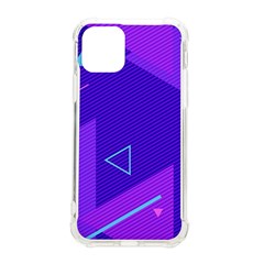 Purple Geometric Abstraction, Purple Neon Background Iphone 11 Pro 5 8 Inch Tpu Uv Print Case by nateshop