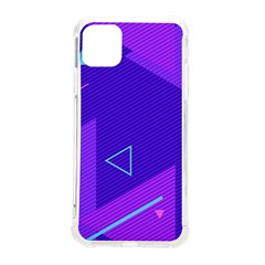 Purple Geometric Abstraction, Purple Neon Background Iphone 11 Pro Max 6 5 Inch Tpu Uv Print Case by nateshop