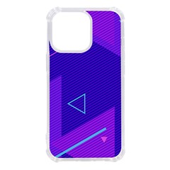 Purple Geometric Abstraction, Purple Neon Background Iphone 13 Pro Tpu Uv Print Case by nateshop