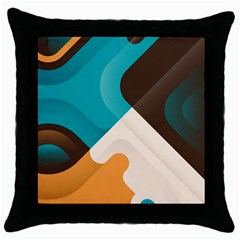 Retro Colored Abstraction Background, Creative Retro Throw Pillow Case (black) by nateshop