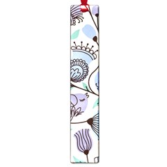 Retro Texture With Birds Large Book Marks by nateshop