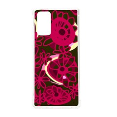 Mazipoodles Love Flowers - Green Magenta Pink Samsung Galaxy Note 20 Tpu Uv Case by Mazipoodles