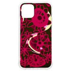 Mazipoodles Love Flowers - Green Magenta Pink Iphone 12/12 Pro Tpu Uv Print Case by Mazipoodles