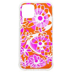 Mazipoodles Love Flowers - Orange Pink White Iphone 12/12 Pro Tpu Uv Print Case by Mazipoodles