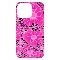 Mazipoodles Love Flowers - White Pink Too Iphone 14 Pro Max Black Uv Print Case by Mazipoodles