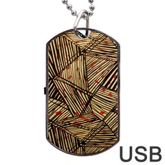 Abstract Geometric Pattern, Abstract Paper Backgrounds Dog Tag Usb Flash (one Side) by nateshop