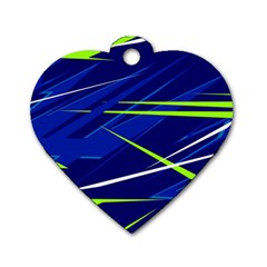 Abstract Lightings, Grunge Art, Geometric Backgrounds Dog Tag Heart (one Side) by nateshop