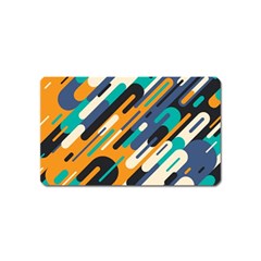 Abstract Rays, Material Design, Colorful Lines, Geometric Magnet (name Card) by nateshop