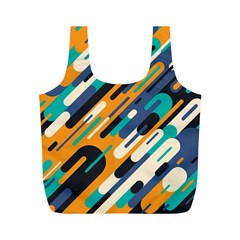 Abstract Rays, Material Design, Colorful Lines, Geometric Full Print Recycle Bag (m) by nateshop