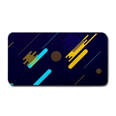 Blue Background Geometric Abstrac Medium Bar Mat by nateshop