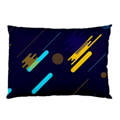 Blue Background Geometric Abstrac Pillow Case